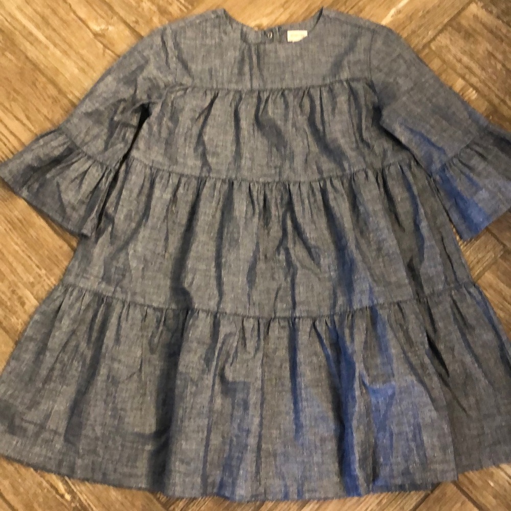 NWT Gymboree tiered denim dress w/ruffle sleeves